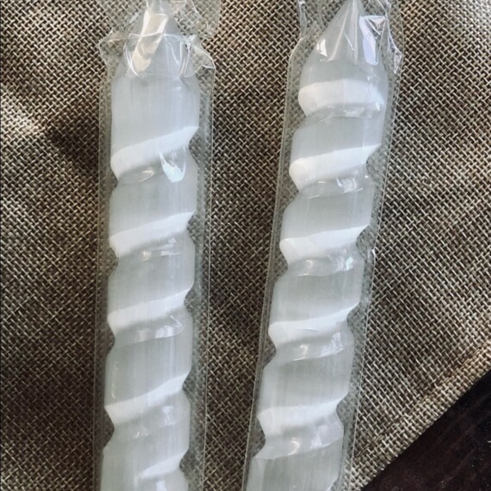 Selenite Spiral Wands